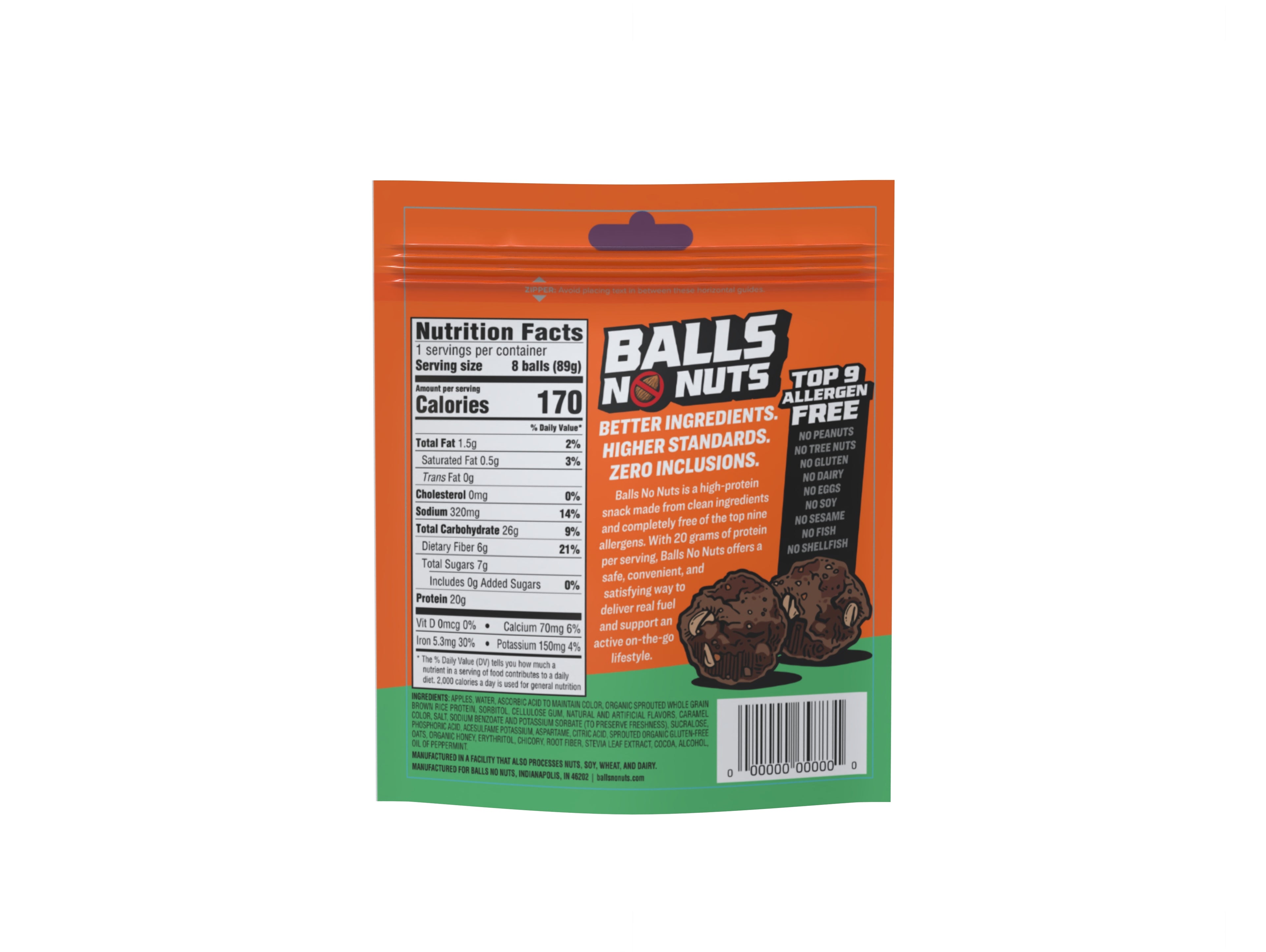 Chocolate Mint Protein Bites – 20g Protein, Nut-Free, No Added Sugar