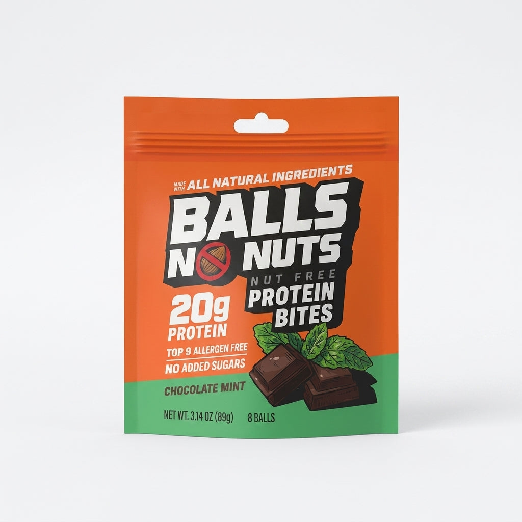 Chocolate Mint Protein Bites – 20g Protein, Nut-Free, No Added Sugar