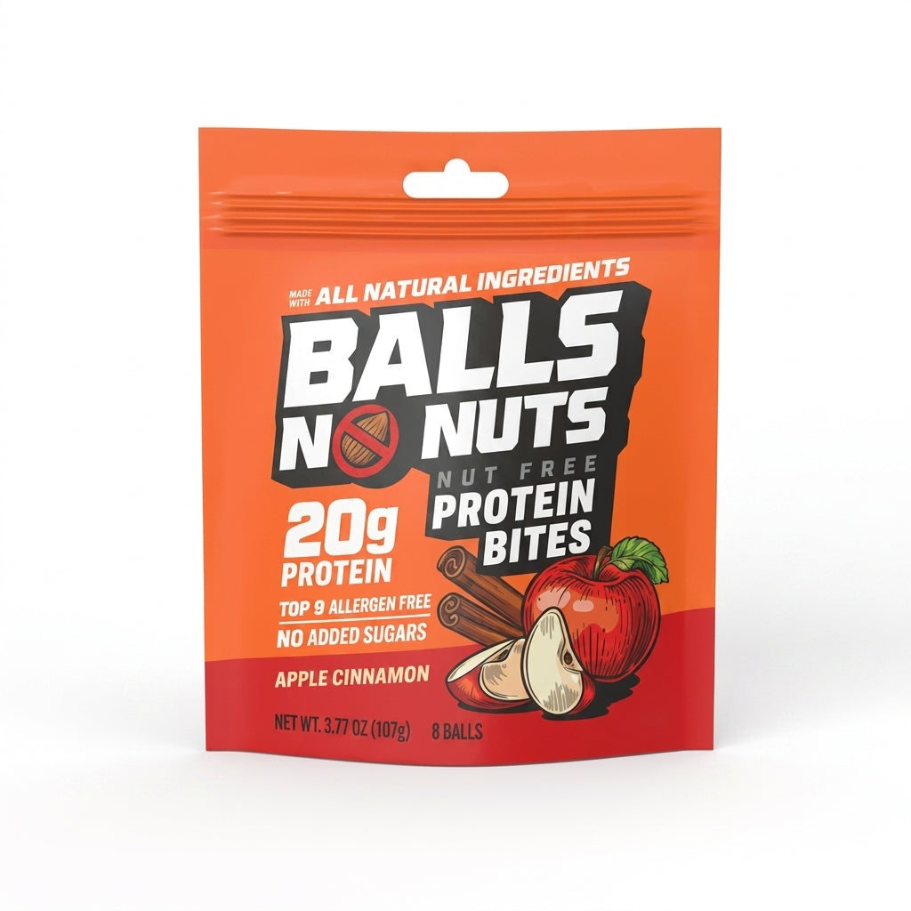 Apple Cinnamon Protein Bites – 20g Protein, Nut-Free, No Added Sugar